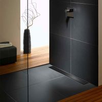 Душевой лоток AZARIO D40 Klasik 750 мм пристенный, боковой слив, пластиковый, с черной решеткой арт-AZ-CH 750 KC2 — фото 1, Трапы для душа