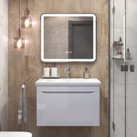 Тумба под раковину VIGO Grani 80 подвесная белый (166) — фото 5, Тумбы под раковину