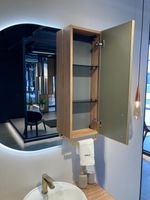 Шкафчик ORKA Salerno 30 подвесной, цвет Sardinia, ручка золото 3005749 — фото 5, Шкафы для ванной