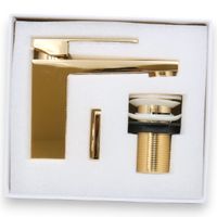 Товар: KVANT См-ль д/раковины моноком., донный клапан "click-clack", плоский излив, золото 32443 - фото 7 KVANT См-ль д/раковины моноком., донный клапан "click-clack", плоский излив, золото 32443 — фото 7, Смесители для раковины