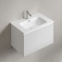 Тумба подвесная SANCOS Snob R 1.0 690х445х406, c одним ящиком оснащенным доводчиками Bianco, арт. арт-SNR1.070W — фото 3, Тумбы под раковину