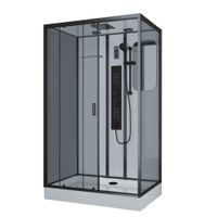 Товар: Душевая кабина Niagara Premium NG-6912-01GQR BLACK (120х80х210) низкий поддон(16 см),черный,стекло тонированное,5 мест 69120134GQRBLACK - фото 1 Душевая кабина Niagara Premium NG-6912-01GQR BLACK (120х80х210) низкий поддон(16 см),черный,стекло тонированное,5 мест 69120134GQRBLACK — фото 1, Душевые кабины