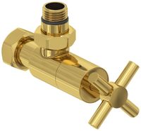 Вентиль Вентиль Сунержа угловой крест (G 1/2" НР х G 3/4" НГ) Золото арт-03-1408-1234 — фото 3, Комплектующие для полотенцесушителей
