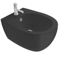 Биде GLOBO 4ALL подвесное с одним отверстием цвет черный матовый MDS09AR — фото 1, Биде подвесные