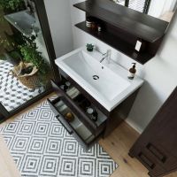 Тумба под раковину напольная Бриклаер ЧИЛИ венге, 80 см 4627125415111 — фото 7, Тумбы с раковиной