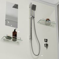 Душевая кабина Niagara Standart (120х90х215) прямоугольник,поддон 15см,распашная,проф.белый,3 места арт-ST120/90/15Q — фото 9, Душевые кабины