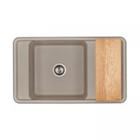Мойка для кухни Беллис 87 870x510x250 мм, прямоуг., серый шелк 1A724832BS250 — фото 6, Кухонные мойки