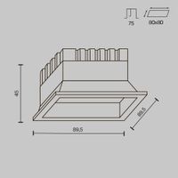 Товар: Встраиваемый светильник Technical DL056-8W3-4-6K-B - фото 2 Встраиваемый светильник Technical DL056-8W3-4-6K-B — фото 2, Точечные светильники