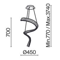 Подвесной светильник Maytoni арт-P097PL-L48BS3K — фото 10, Подвесные светильники