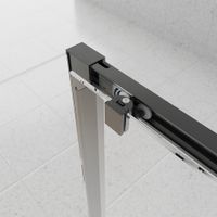 Душевой угол Veconi Evo 100SP GR 1100х1100x1950, графит брашинг, прозрачное стекло E1-SP-GR-110110-01-C9 — фото 2, Душевые уголки