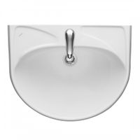 Умывальник "Вест" 57,5 см. с отв., с переливом (хром. кольцо) 1 сорт SANTERI 131118S0011B0 — фото 1, Раковины напольные