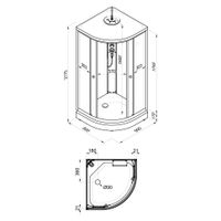 ДК Грэй 90*90 А (7 мест+сифон D90) арт-Щ0000066462 — фото 15, Душевые кабины