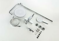 AQ2740CR ЛУГАНО душевая система (смеситель для ванны) 255 мм, хром — фото 1, Душевые стойки