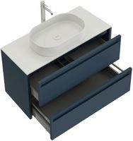 Тумба под раковину Allen Brau Fantasy 80 1.11001.BGM 2.0 синий матовый — фото 1, Тумбы под раковину