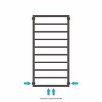 Полотенцесушитель водяной Сунержа Канцлер 1000х500 Матовая шампань арт-022-0254-1050 — фото 5, Водяные полотенцесушители