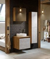 Товар: Подвесной пенал 36,5 см с двумя дверьми с системой открывания «push-to-open». Цвет дуб балтийский/белый арт-MOB0535DB+MOB0735W - фото 2 Подвесной пенал 36,5 см с двумя дверьми с системой открывания «push-to-open». Цвет дуб балтийский/белый арт-MOB0535DB+MOB0735W — фото 2, Пеналы для ванной комнаты