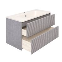 Тумба подвесная PARMA 100 /дымчатый серый/ AQUA DE MARCO 20100GRPAR — фото 3, Тумбы под раковину