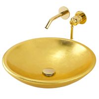 Товар: ARENA Раковина накладная круглая D46 см, золото/золото, ГЛЯНЦЕВАЯ арт-31371 - фото 3 ARENA Раковина накладная круглая D46 см, золото/золото, ГЛЯНЦЕВАЯ арт-31371 — фото 3, Раковины накладные