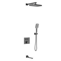 Душевой комплект встраиваемый, 3 режима, вороненая сталь арт-VSFW-4311GM — фото 1, Встраиваемые душевые комплекты