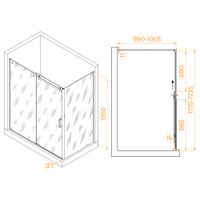 Душевой уголок RGW TO-44 (TO-14 + Z-050-2) 1700x1000 02074470-11 — фото 1, Душевые уголки