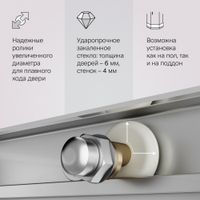 Товар: W94G-403-8080-MT1K X-joy душевое огражд квадратн.,раздвиж.двери 80x80 хром мат.,стекло прозрачн - фото 3 W94G-403-8080-MT1K X-joy душевое огражд квадратн.,раздвиж.двери 80x80 хром мат.,стекло прозрачн — фото 3, Квадратные душевые уголки