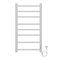 Полотенцесушитель электрический AZARIO PARMA 400/800 8 секций, диммер справа, белый арт-AZ10848W — фото 1, Электрические полотенцесушители