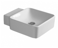 Раковина SIMAS FLOW подвесная с одним намеченным отверстием цвет белый FL15 — фото 1, Раковины подвесные