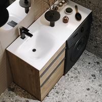 Товар: Напольная тумба под стиральную машину с двумя ящиками 115 см, цвет дуб балтийский с умывальником арт-TER01052NDB+FOR.11.04.D-L - фото 4 Напольная тумба под стиральную машину с двумя ящиками 115 см, цвет дуб балтийский с умывальником арт-TER01052NDB+FOR.11.04.D-L — фото 4, Тумбы с раковиной