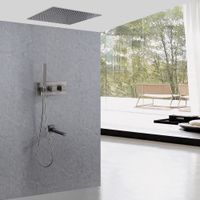 Душевая система ABBER Daheim AF8254NG скрытого монтажа с изливом, термостат, никель — фото 2, Встраиваемые душевые комплекты