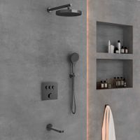 Душевой комплект Inspire встраиваемый, вороненая сталь арт-VSFW-431I2GM — фото 3, Встраиваемые душевые комплекты