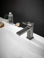 Смеситель для раковины BELZ , оружейная сталь, арт-B10658-3 — фото 4, Смесители для раковины