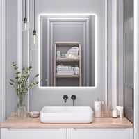 Зеркало с LED-подсветкой SIRIUS (70*90) /AQUA DE MARCO SIR70/90 — фото 1, Зеркала в ванную комнату