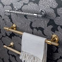 Полотенцедержатель COLOMBO DESIGN HERMITAGE B3310.OA широкий цвет античная латунь — фото 1, Полотенцедержатели