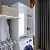 Товар: Шкаф над стиральной машинкой Бриклаер Хелена 64 см, белый 4627125416385 - фото 3 Шкаф над стиральной машинкой Бриклаер Хелена 64 см, белый 4627125416385 — фото 3, Шкафы для ванной