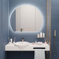 Зеркало с LED-подсветкой MOON (100*120) /AQUA DE MARCO Moon100/120 — фото 2, Зеркала в ванную комнату