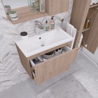 Тумба подвесная "ЮНИТ-70 см" с 2-я ящ. кадена вуд (ум.Фостер-70) 2070131 — фото 2, Тумбы под раковину