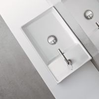 Раковина Scarabeo TEOREMA подвесная или накладная без перелива с одним отверстием цвет белый арт-8031/R41x23 — фото 3, Раковины подвесные