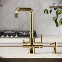 Смеситель для кухни SANCOS Vela с возможностью подключения фильтра для воды, цвет полированное золото, арт. SC4013ZG — фото 4, Смесители для кухни