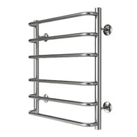 Полотенцесушитель водяной AZARIO FERRARA 500/600 6 секций, нижнее/диагональное подключение, 1/2", хром арт-AZ09156 — фото 1, Водяные полотенцесушители