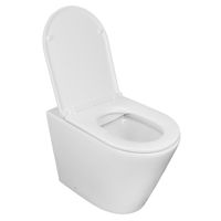 Унитаз приставной Azario Teramo 580х360х430 безободковый, быстросъемное сиденье с микролифтом арт-AZ-1003DNR — фото 1, Приставные унитазы