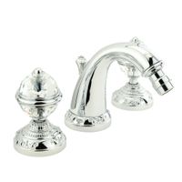 CRISTALIA См-ль д/биде на 3 отв., ручки CRYSTAL, хром 18584 — фото 1, Смесители для биде