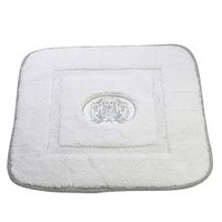 Коврик д/ванной комнаты 60х60 см., вышивка логотип MIGLIORE, белый, окантовка серебро арт-31926 — фото 6, Коврики для ванной комнаты