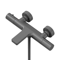 Термостатический смеситель для ванны и душа SANCOS Etna, вороненая сталь, арт. арт-SC9006GG — фото 2, Смеситель для ванны