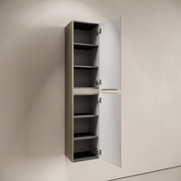 Шкаф-пенал подвесной SANCOS Code, 350х350х1650 мм, цвет серо- бежевый, арт. арт-PCD35GB — фото 3, Пеналы для ванной комнаты