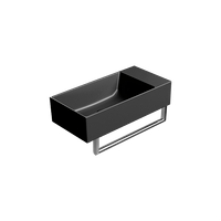 раковина накладная KUBE X 50x25 без перелива черный матовый арт-9486026 — фото 3, Раковины накладные