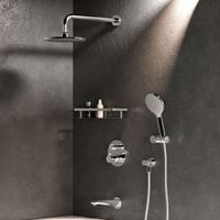 FT85A3RH10 X-Joy, набор: встроеный см-ль д/в/душа с ТМС, верхний душ 220 мм, излив, ручн.душ, хром — фото 1, Встраиваемые душевые комплекты