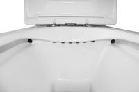 Унитаз-компакт Azario MIRADA S 385х620х920 напольный, безободковый в комплекте с бачком и сиденьем микролифт, белый арт-AZ-1288A — фото 7, Напольные унитазы