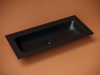 Раковина накладная мебельная Grace прямоугольная с отверстием под смеситель, 1010x457x137 мм, цвет черный матовый, арт. арт-CN7013MB — фото 2, Раковины встраиваемые сверху