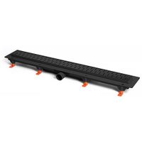 Душевой лоток AZARIO D50 Medium 750 мм, боковой слив, пластиковый, перфорированная решетка, черный арт-AZ-CH 750/50 MC — фото 7, Трапы для душа