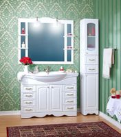 Комплект мебели для ванной Бриклаер АННА 120, белый — фото 1, Комплекты мебели для ванной